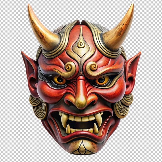 oni mask on transparent background