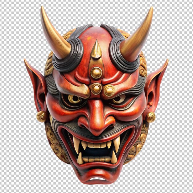 PSD oni mask on transparent background