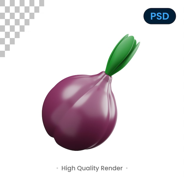 Onion 3D Icon Premium Psd2