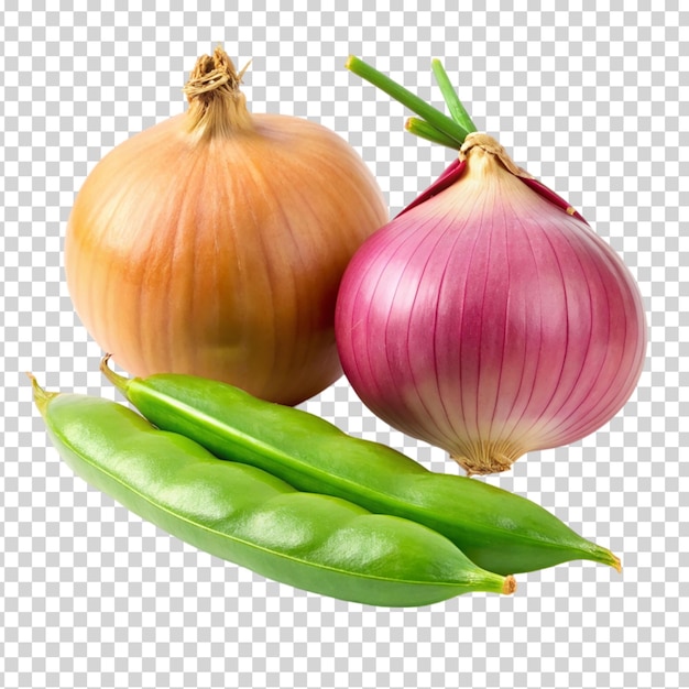 Onion peas on transparent background