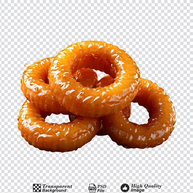 onion rings isolated on transparent background