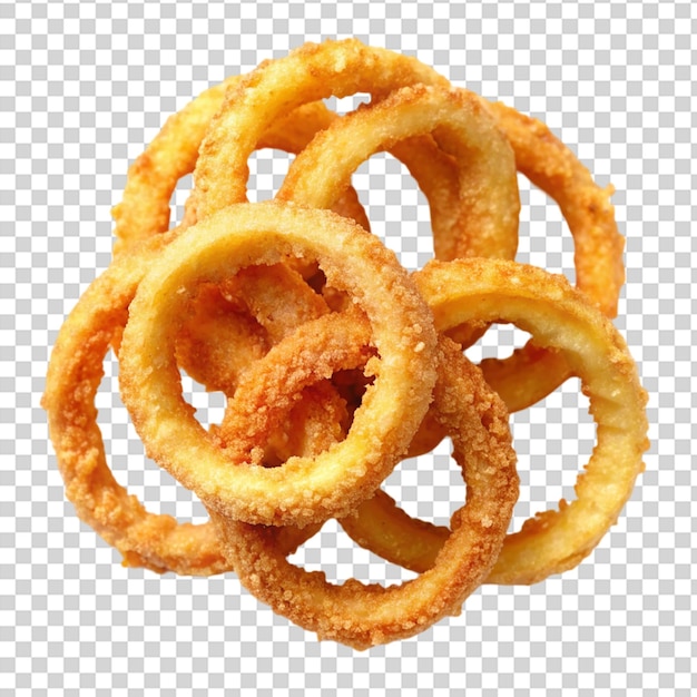 PSD onion rings on transparent background