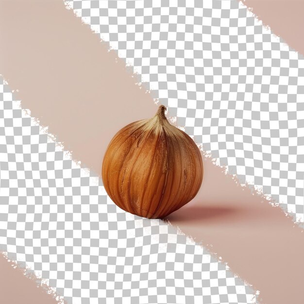 PSD a onion with a hairdo on a pink background with a white background