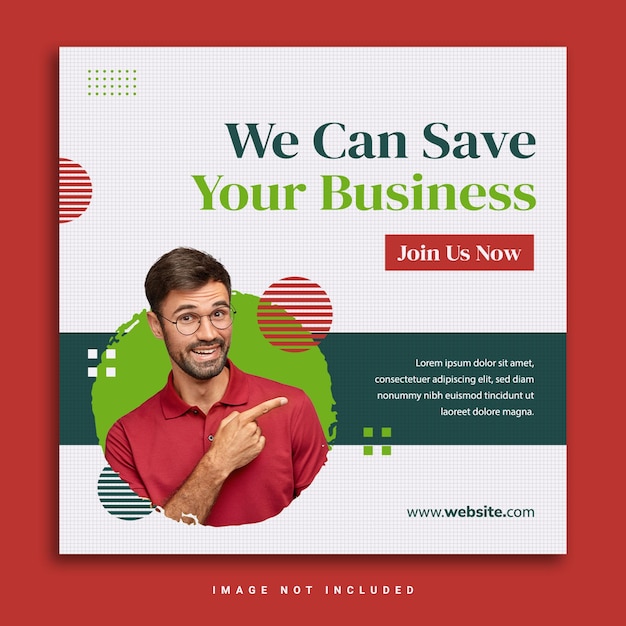 Online Business promotion and corporate social media banner template