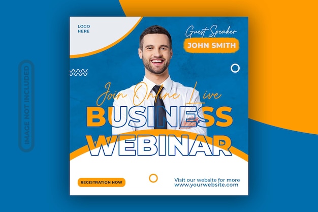 Online Business Webinar Social Media Post Template