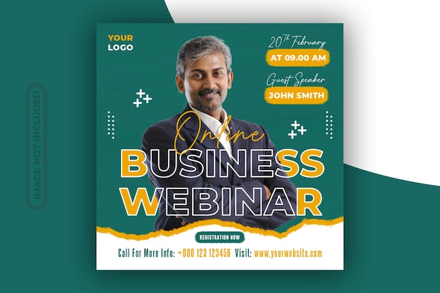 Online Business Webinar Social Media Post Template