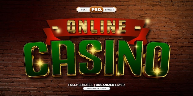 Online casino editable text effect