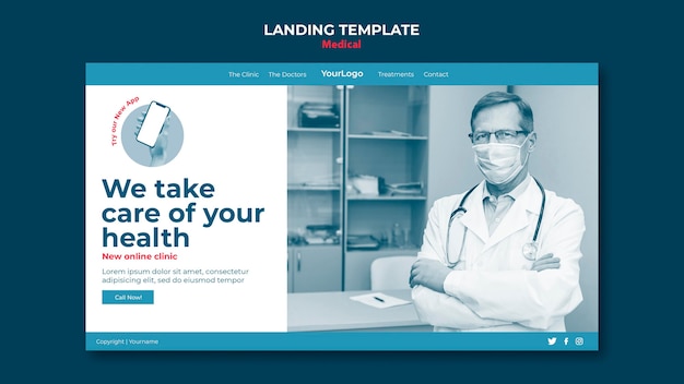 Online clinic landing page