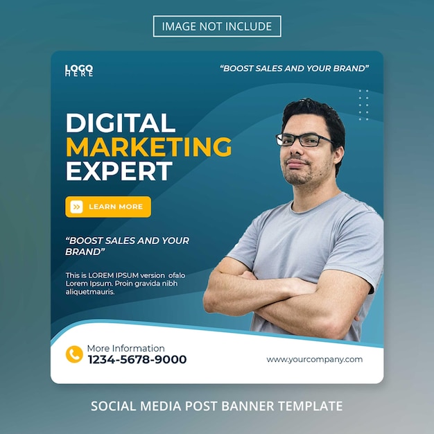 Online Digital business marketing social media post flyer  Template