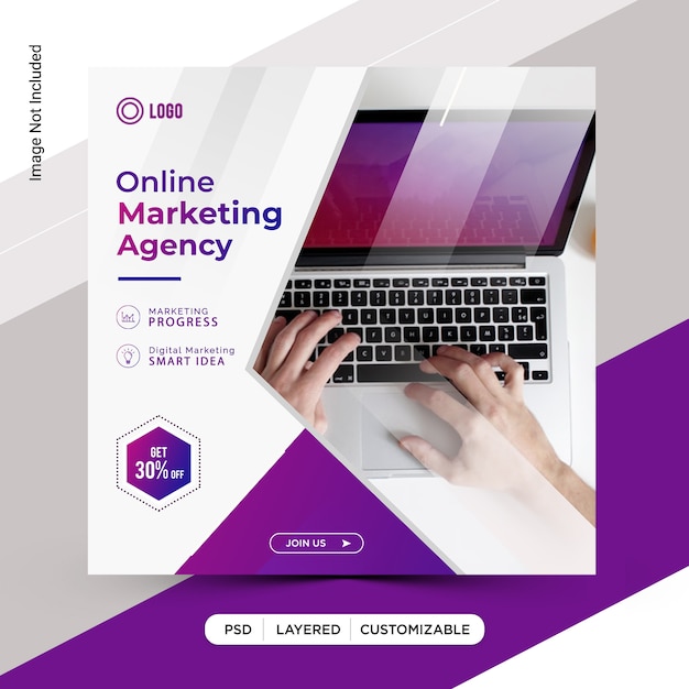 Online Digital Marketing  template design 