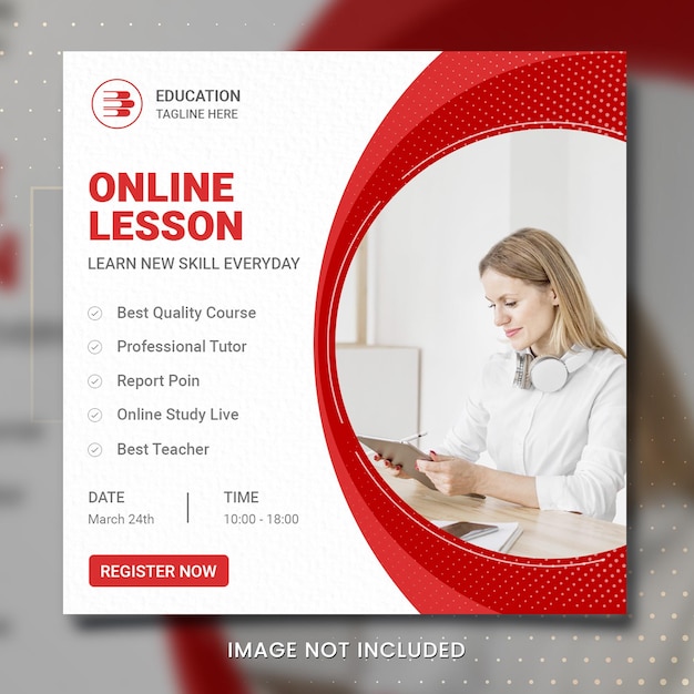 Online Learning social media instagram template