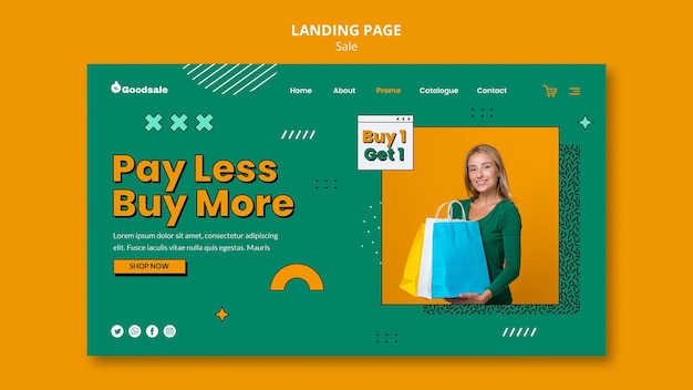 PSD online sale landing page