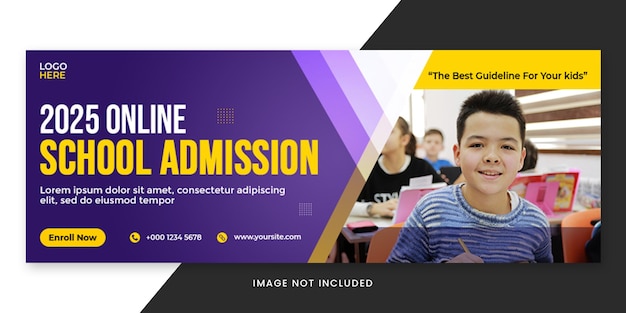 Online School Admission Social Media Facebook Cover