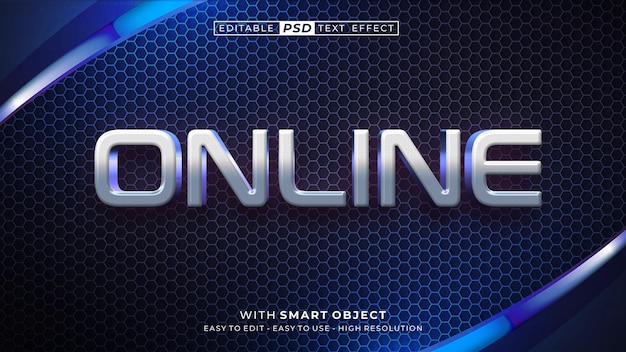 Online text effect editable 3d text style