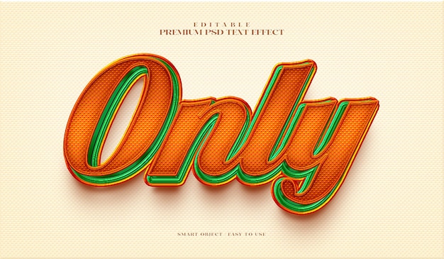 Only editable premium psd 3d text effect