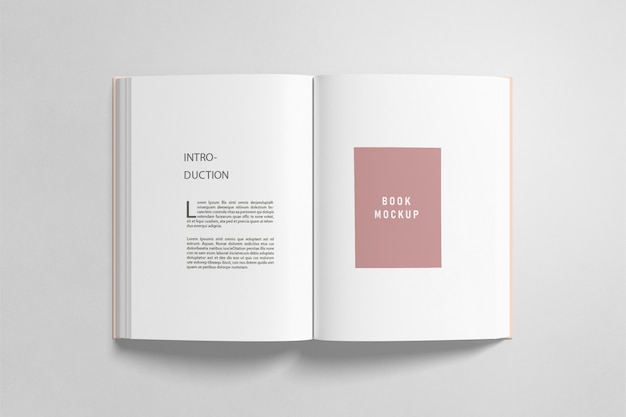 Open book mockup