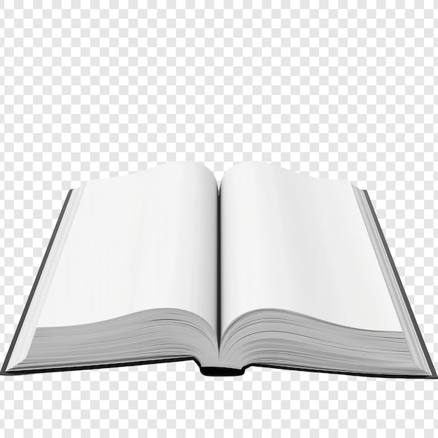 PSD open book with blank pages ready for your story