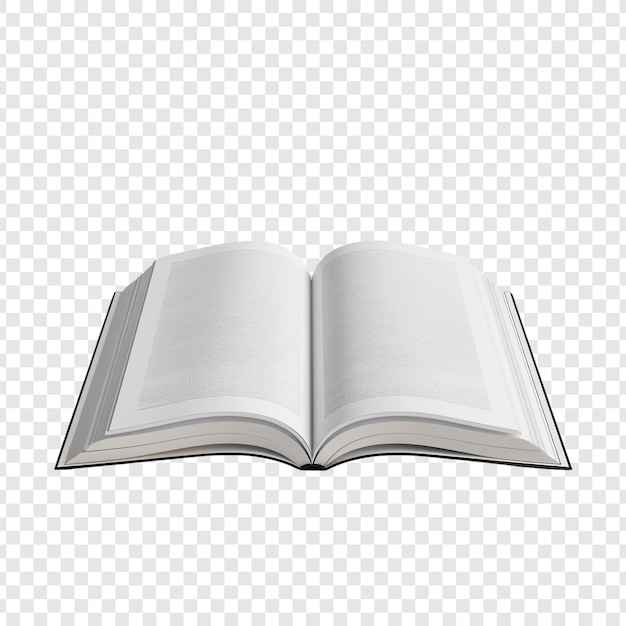 PSD open book with blank pages