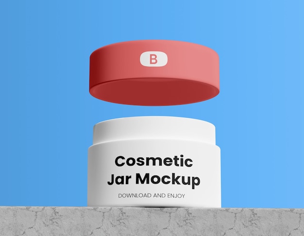 PSD open cosmetic jar mockup