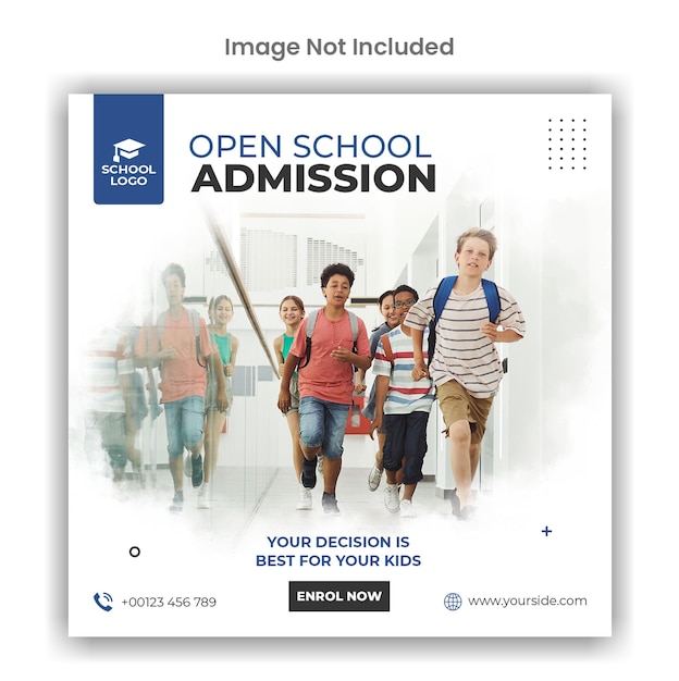 Open school education admission online post template design