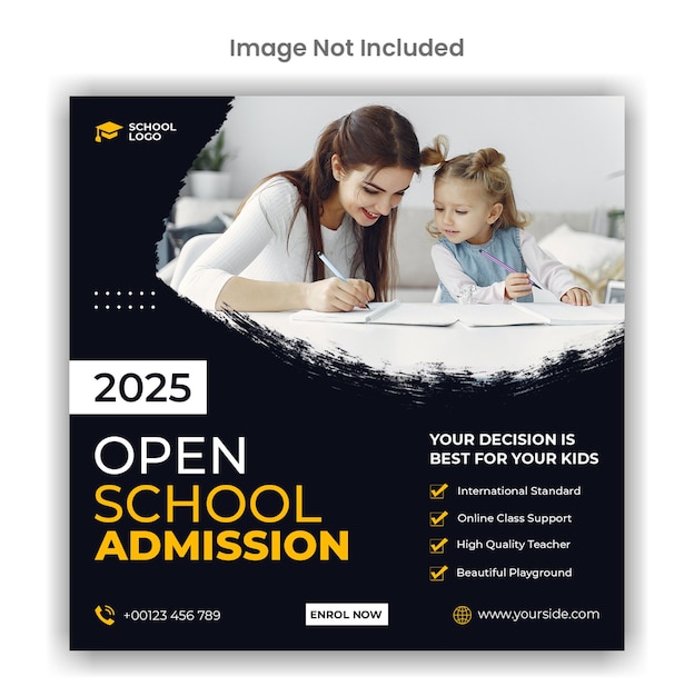 Open school education admission online post template design