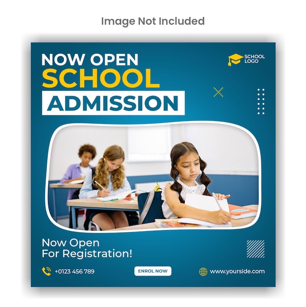 Open school education admission online post template design