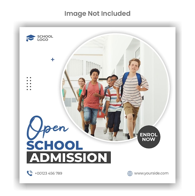 Open school education admission online post template design