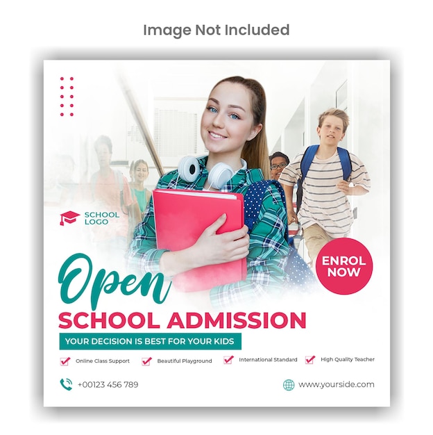 Open school education admission online post template design