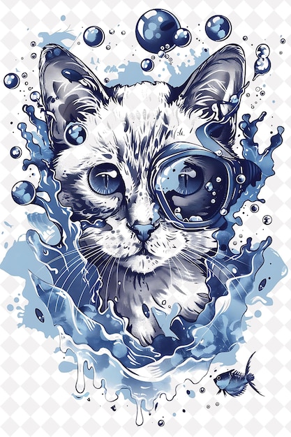 Open Up the Cat World by Personalized Cat PNG Image Designs for Decoration and Printing