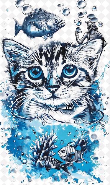 Open Up the Cat World by Personalized Cat PNG Image Designs for Decoration and Printing