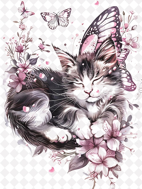 Open Up the Cat World by Personalized Cat PNG Image Designs for Decoration and Printing