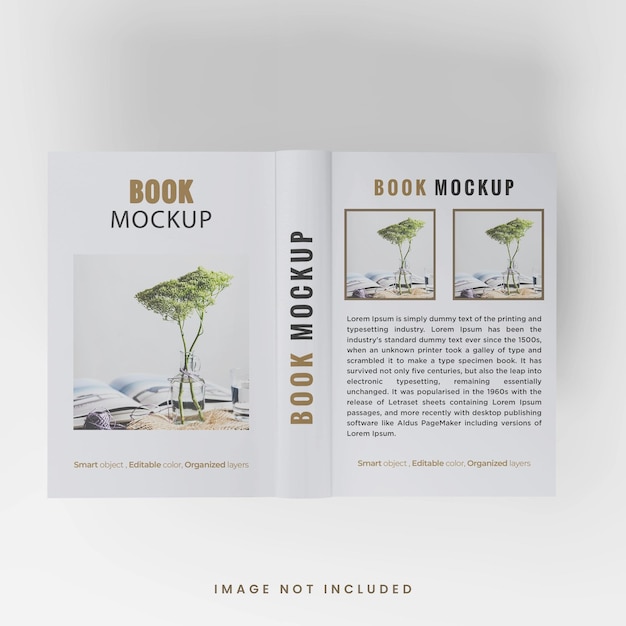 Open view book covers presentation mockup