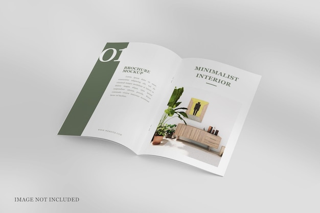 Opened brochure or mockup