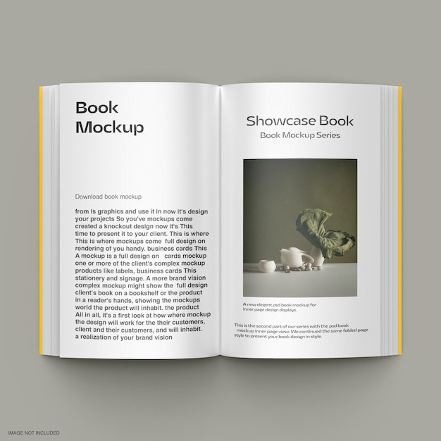 PSD opened hardcover book mockup