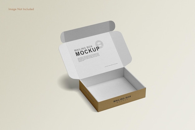 Opened Mailing Box Mockup Left Shoot