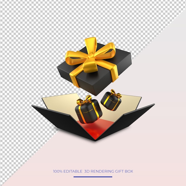 Opening gift box for valentines day and 3d gift box design