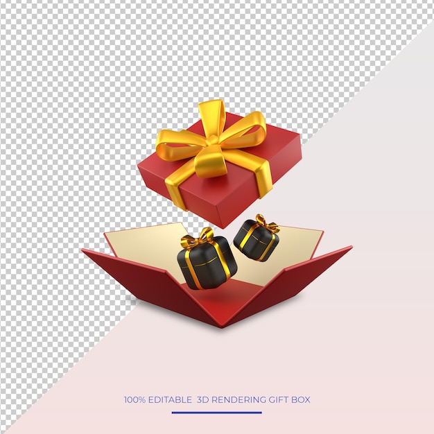 Opening gift box for valentines day and 3d gift box design