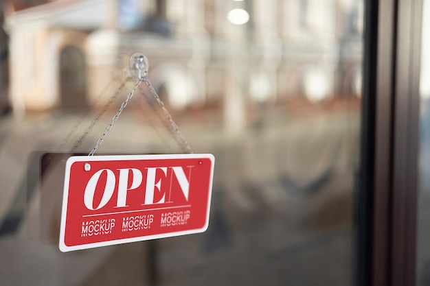 Opening hours sign still life