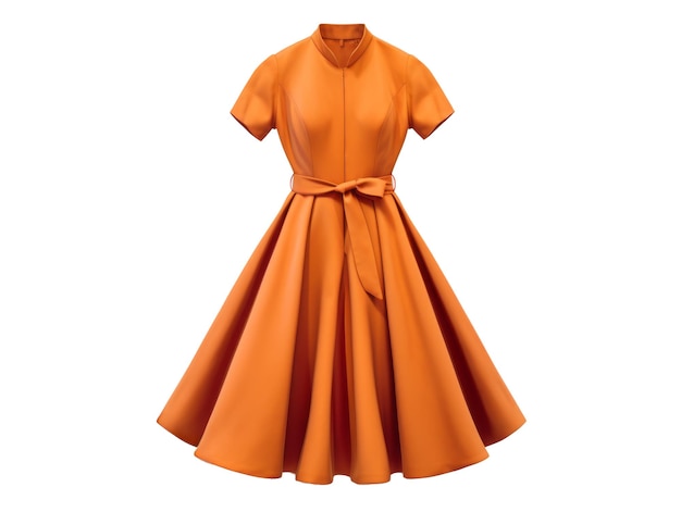 Orange dress isolated