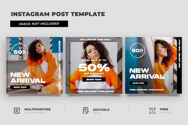 Orange Fashion Social Media Template