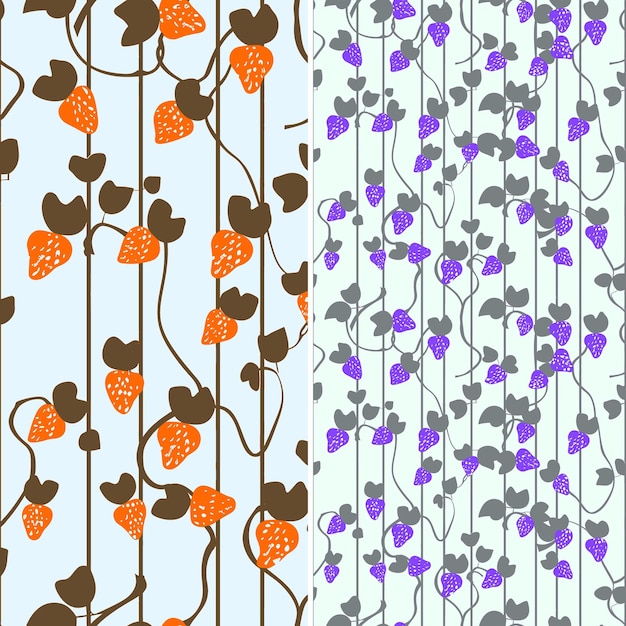 the orange flowers are in the purple and blue color scheme