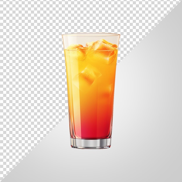 Orange fruit drink glass png