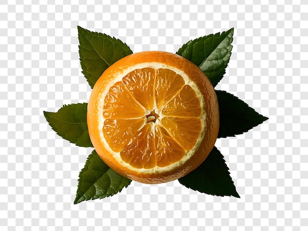 Orange fruit isolated on transparent background