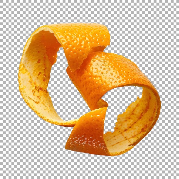 PSD orange fruit peel on transparent background ai generated