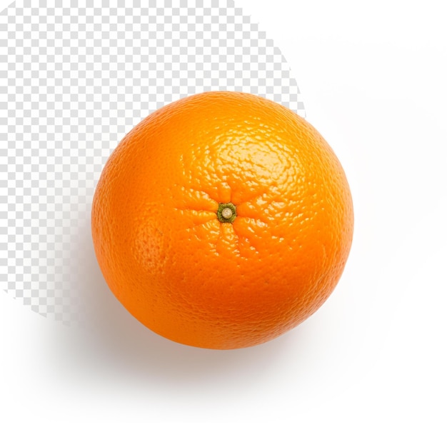 Orange fruit on white top view