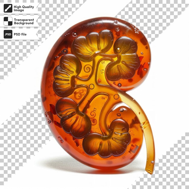 a orange glass object with a design on it that says quot the number 3 quot