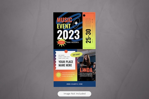 Orange Gradient Modern Music Event Instagram Story