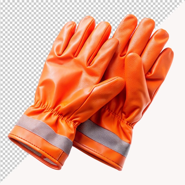 PSD orange hands wearing surgical gloves