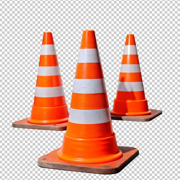 PSD orange highway traffic construction cones