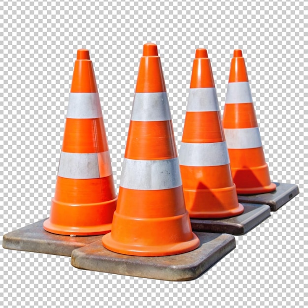 PSD orange highway traffic construction cones